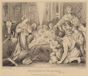 Herdarnas tillbedjan, Luke av after Joshua Reynolds