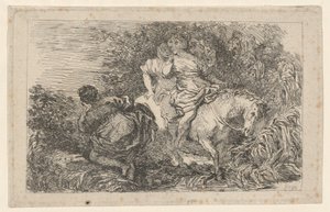 Cloelias flykt av after Livio Mehus Jean Honoré Fragonard