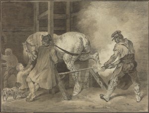 Smidesaffären av after Léon Cogniet after Théodore Gericault