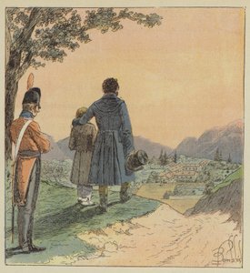 Farväl till Longwood av after Louis Charles Bombled