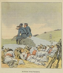 Vid bivacken framför Antananarivo av after Louis Charles Bombled
