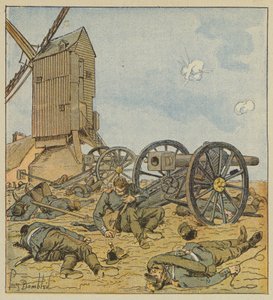 Tyskt batteri demonterat av zefyrerna av after Louis Charles Bombled