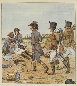 Militärkirurger och sjuksköterskor av after Louis Charles Bombled