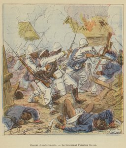Strid av Ambodimonto, löjtnant Foreston sår av after Louis Charles Bombled