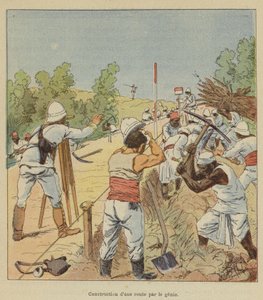 Byggande av en väg av geni av after Louis Charles Bombled