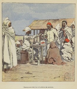 Kabylska transportörer vid läkarbesöket av after Louis Charles Bombled