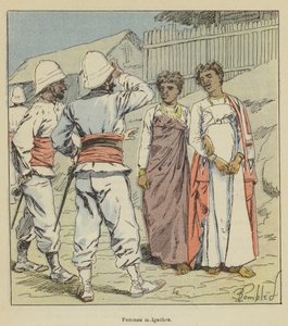 Madagaskar kvinnor av after Louis Charles Bombled