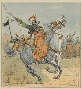 Imperial Guard, Mameluck, skvadron kopplad till det monterade chasseursregementet av after Louis Charles Bombled