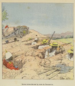 Hovas förskansade sig på vägen till Antananarivo av after Louis Charles Bombled