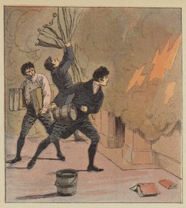 Brand i Longwood av after Louis Charles Bombled