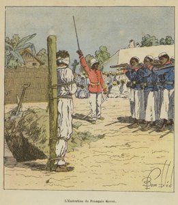 Avrättning av franska Greve av after Louis Charles Bombled