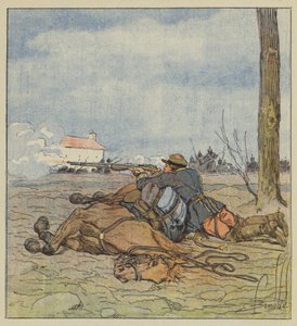 Överste Girards död av after Louis Charles Bombled