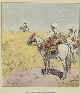Kapten Aubier på spaning av after Louis Charles Bombled