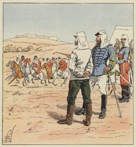 Kapten Kouropatkine i Algeriet av after Louis Charles Bombled