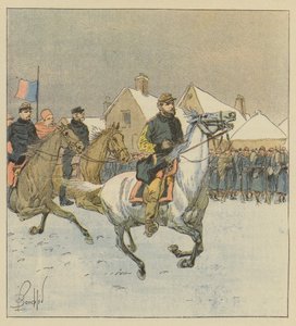 Överste de Lipowski går på raderna i strid vid Alencon av after Louis Charles Bombled