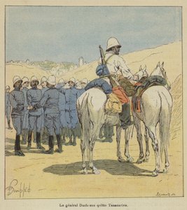 General Duchesne lämnar Tananarive av after Louis Charles Bombled