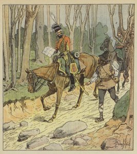 General Stengel var en utmärkt husarofficer av after Louis Charles Bombled