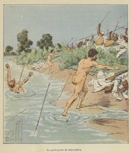 Marosakoas bakhåll av after Louis Charles Bombled