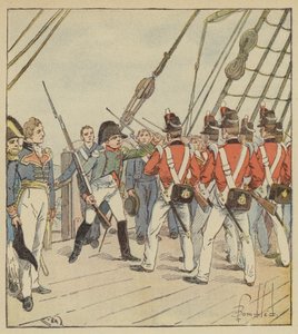 Kejsaren befaller övningen av Bellerophons soldater av after Louis Charles Bombled
