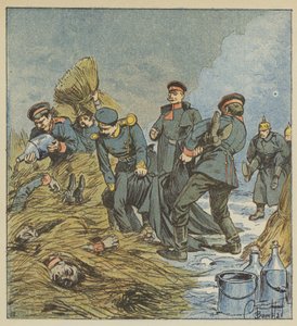 Preussarna bränner sina döda av after Louis Charles Bombled
