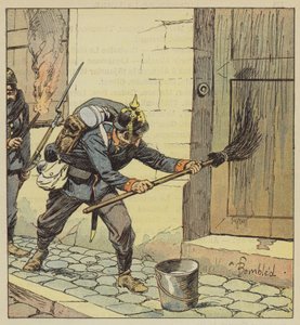 Preussarna satte eld på 193 hus i Chateaudun efter att ha belagt dem med olja av after Louis Charles Bombled