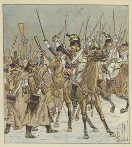 Kurassirerna i Doumerc tar 1 800 ryssar till fångar av after Louis Charles Bombled