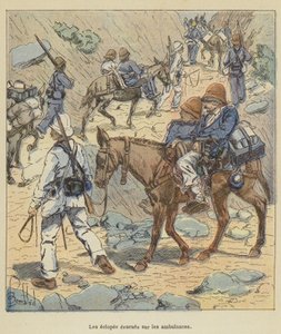 De krymplingar evakuerades med ambulanserna av after Louis Charles Bombled