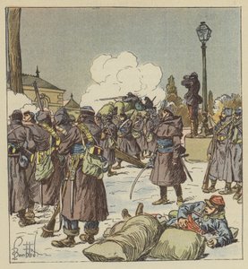 General Bourdillons gendarmer till fots försvarar Passage de l