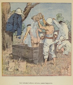 Lefebvre bilar som används som badkar av after Louis Charles Bombled