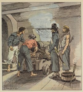 Sjömän 1805-1815 av after Louis Charles Bombled
