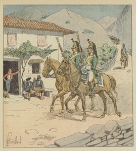 Mina trupper var redan i Spanien av after Louis Charles Bombled