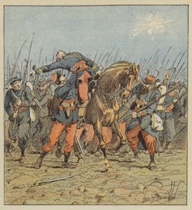 Överste de Fonlongues död av after Louis Charles Bombled