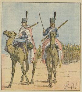 Napoleon skapade kamelregementen av after Louis Charles Bombled