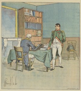 Napoleon dikterar det egyptiska fälttåget av after Louis Charles Bombled