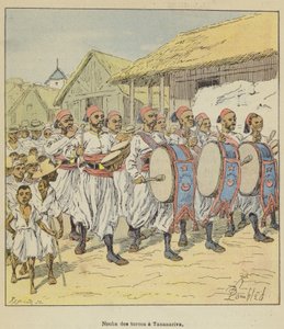 Nuba of Turcos i Antananarivo av after Louis Charles Bombled