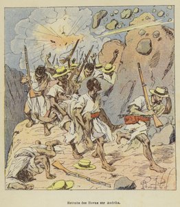 Hovas reträtt på Andriba av after Louis Charles Bombled