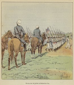 Recension av 14 juli i Suberbieville av after Louis Charles Bombled