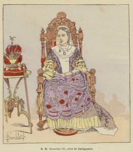 SM Ranavalo III, drottning av Madagaskar av after Louis Charles Bombled