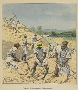 Jordarbeten i Suberbieville av after Louis Charles Bombled