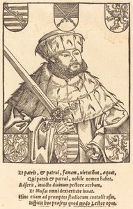 John Frederic the Magnanimous, i kurvalskläder [höger] av after Lucas Cranach the Younger