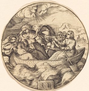 Kristus stillar stormen av after Master IB