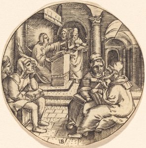 Jesus predikar i templet av after Master IB