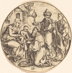 Tillbedjan av Magi av after Master IB