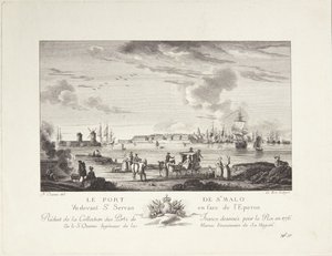 Hamnen i Saint Malo (Le port de St. Malo) av after Nicolas Marie Ozanne