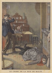 Mord på en äldre kvinna i Rue de Malte, Paris av after Oswaldo Tofani