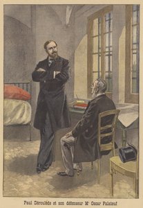Paul Deroulede och hans försvarsadvokat Oscar Falateuf av after Oswaldo Tofani