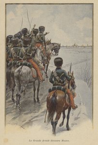 Napoleons Grande Armee anländer före Moskva, 1812