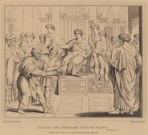 Elymas trollkarlen slog blind, Apg av after Raphael