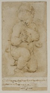 Spädbarnet Johannes Döparen av after Raphael