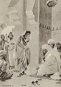 Marknadsplats i Afrika, där försäljningen är till försäljning för att skickas till Amerika av after Richard Caton II Woodville